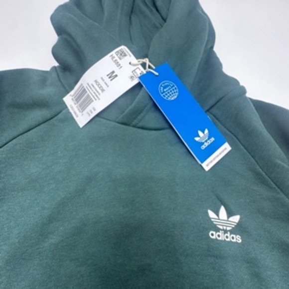 Adidas Kids Green Pink Black White Stripe Hoodie Sweatshirt‎ Size M - Picture 9 of 11